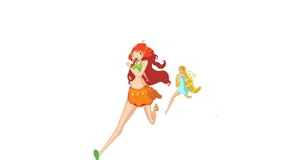 Winx Club 13th Anniversary drawing: Coloring (part 4 of 5) screenshot 4