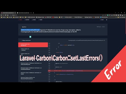 Laravel Carbon\Carbon::setLastErrors() |