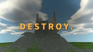 Build & Destroy | Castle Collapses with 100.000 bricks (Early Gameplay Trailer preview) screenshot 3