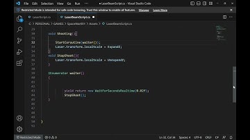 Unity Tutorial 009: Control time laser beam drawed. Real space war game