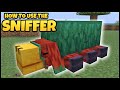 How to use the sniffer in minecraft