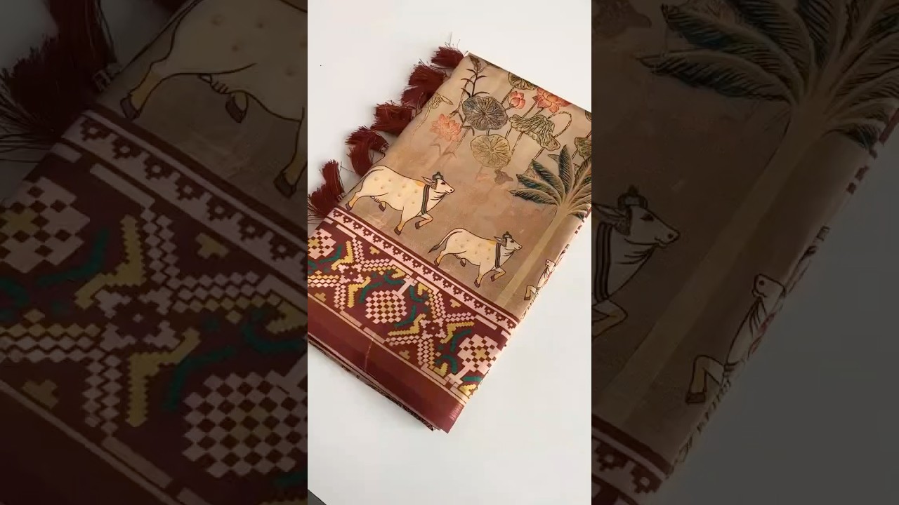 Dola Viscose Digital Printed Pichwai Saree