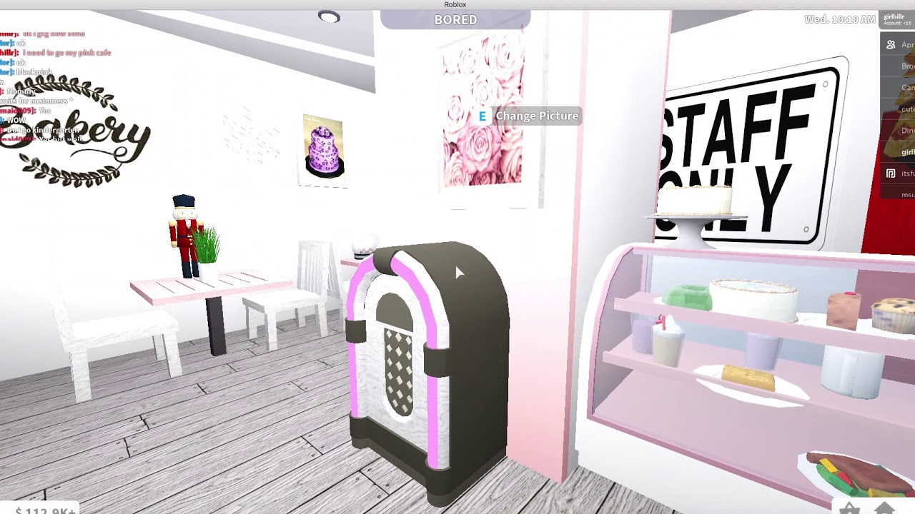 Bloxburg Pink Cafe Menu