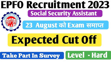 epfo ssa expected cut off 2023 | epfo ssa analysis key 2023 | epfo ssa cut off  | result date