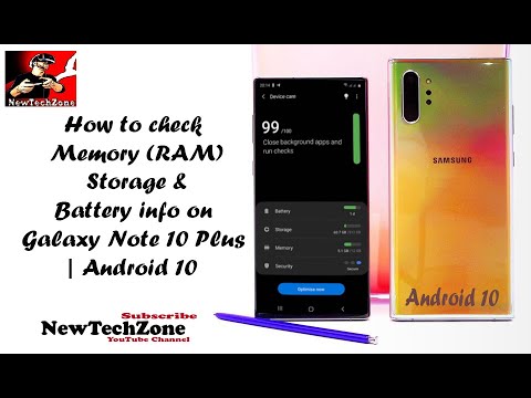 How to check Samsung Note 10 Plus RAM, Storage, Battery Info | Android 10