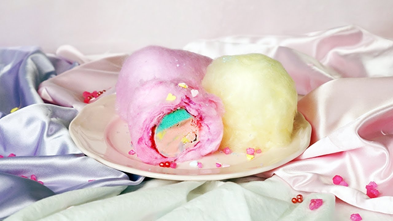 How to Make Cotton Candy Ice Cream Burritos | Tastemade