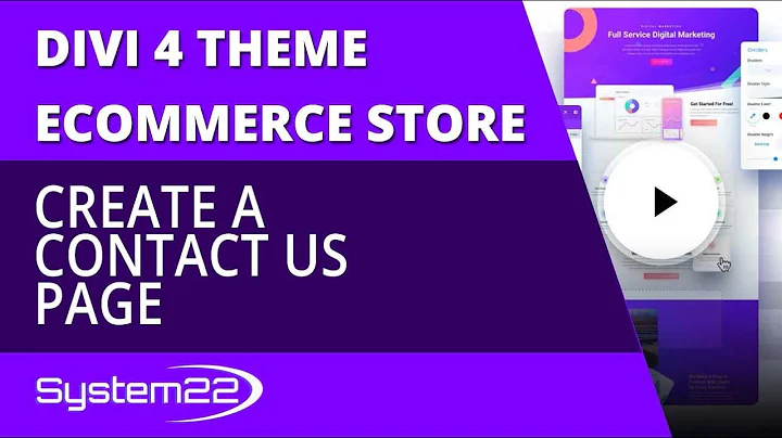 Divi 4 Ecommerce Create A Contact Us Page 👈
