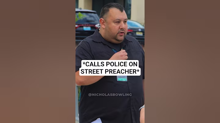 Security Call POLICE on Street Preacher