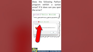 Python Exercise Syntax Errors 1