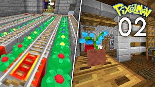 Minecraft Pixelmon - Ep. 2: AUTO APRICORNS & BASE IS FINISHED! (Modded Minecraft 1.12)