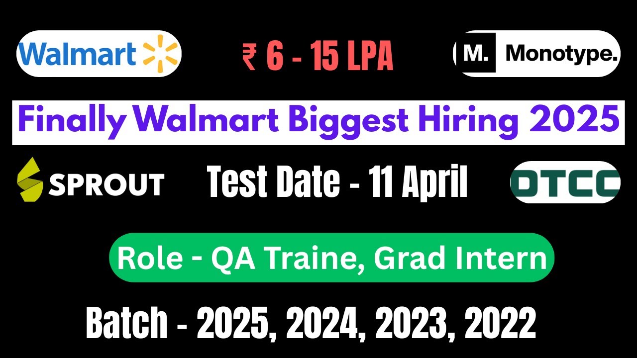 Finally 3 Mass Hiring 2025 | Direct Test Hiring 2024 | OFF Campus Drive ...