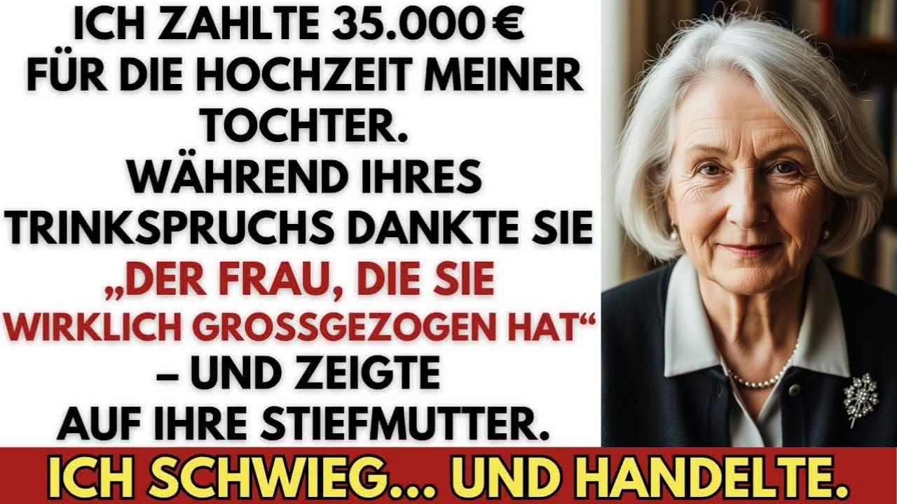 Ich zahlte 35 000 € für die Hochzeit meiner Tochter – ihr Trinkspruch ließ mich erstarren
