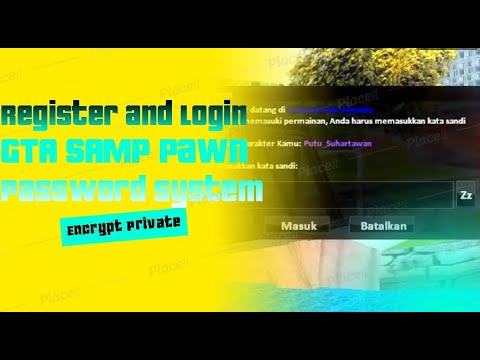 How Create Simple Register and Login Encrypt Private Password System Database GTA SAMP Pawn Script
