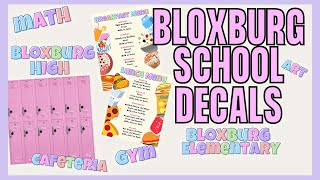 BLOXBURG SCHOOL DECALS | PASTEL CLASSROOM SIGNS | Roblox | Nataya Mi'Shel