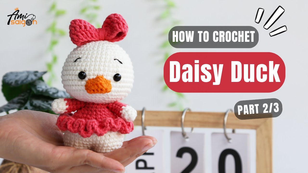 #851 Daisy Duck Amigurumi (2/3) | How To Crochet Character Amigurumi | @AmiSaigon