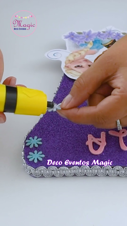 Aprende hacer un número 3d😍Learn to make a 3d number🥰decoración  Frozen #shorts #frozen #diy #craft