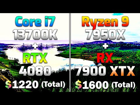 Core i7 13700K + RTX 4080 vs Ryzen 9 7950X + RX 7900 XTX | PC Gameplay Tested