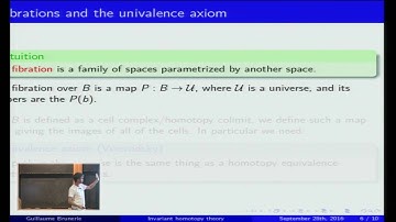 Invariant homotopy theory in the univalent foundations - Guillaume Brunerie