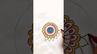 Easy Rangoli for Diwali || Rangoli Design on Paper|| #Rangolidesign #Easy #Art  #Diwali #Rangoli screenshot 3