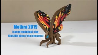 Mothra 2019 Speed Modeling Clay Godzilla King Of The Monsters Stopmotion Clay Puppet