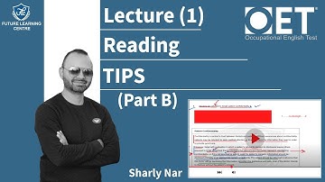 OET Reading Tips Lecture 1 (Part B)  (With Sir Sharly) #flclahore