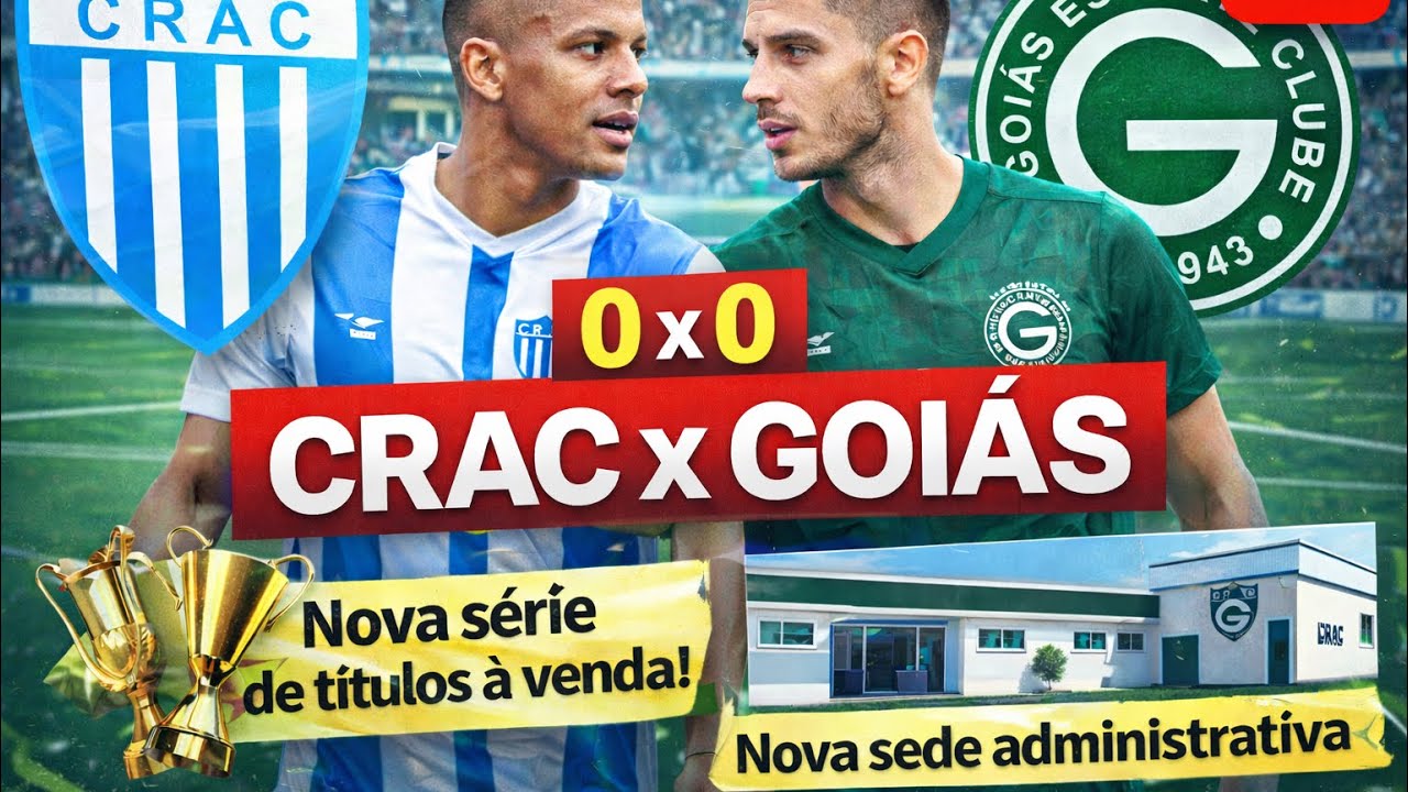 Goiás empata com Crac em jogo ruim, Novos títulos de sócio a venda, Nova sede Administrativa.