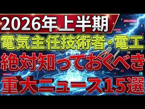 【2026年上半期まとめ】電気主任技術者・電気工事士が知っておくべき重要な出来事１５選【電気主任技術者・電気工事士・電験受験者必見】