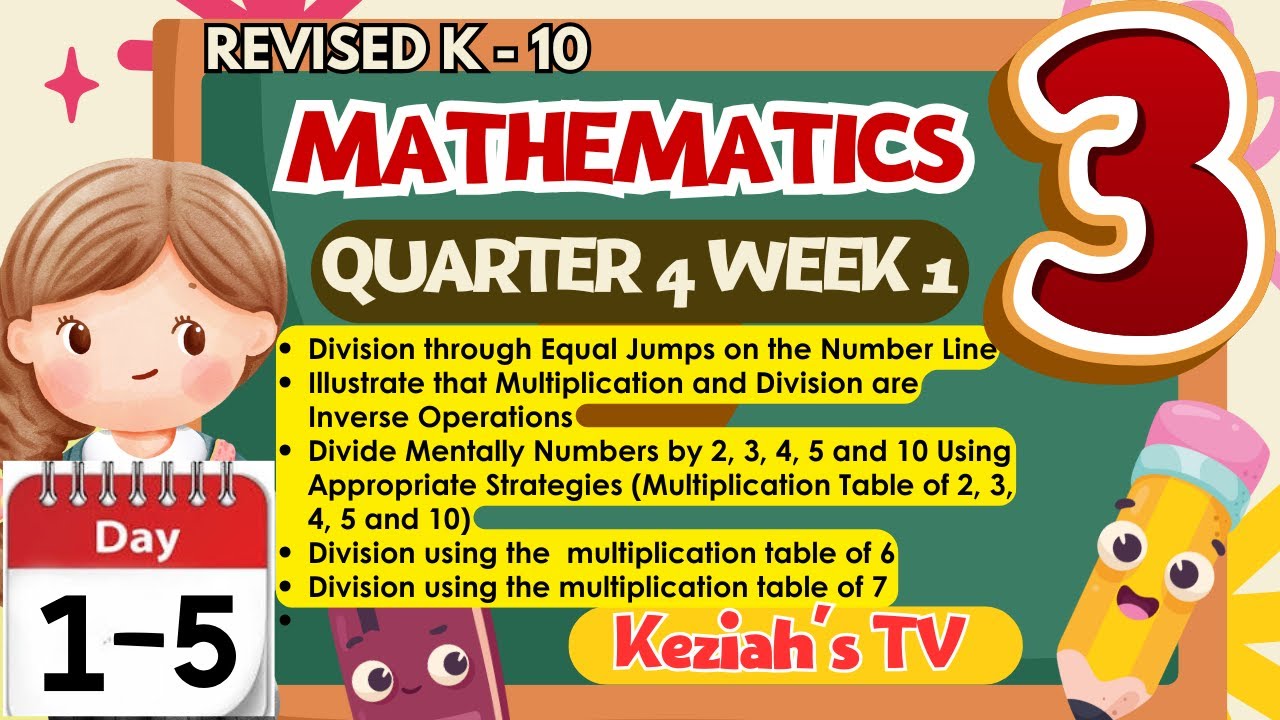 WEEK 1 MATHEMATICS 3 QUARTER 4 DAY 1-5 | MATATAG | Keziah's TV - YouTube