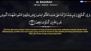 Bacaan Surah Al-Baqarah Ful Dan Terjemahan Nya  ~ Muhammad Thaha Al Junayd