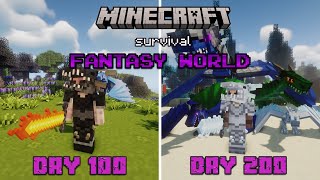 I Spent 200 Days in a Minecraft Survival FANTASY World and Tamed EVERY Type of DRAGON screenshot 5