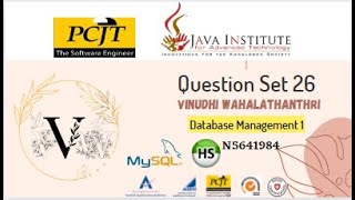DBMS Question Set 26 || Java Institute | 1st year | Vinudhi Wahalathanthri.