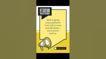 From mobile apps to server-side development, Swift is going cross-platform!#SwiftLang #CrossPlatform