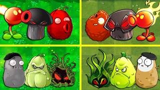 Random All Team 3 Plants PVZ 1 vs PVZ 2 Battlez  Who Will Win?