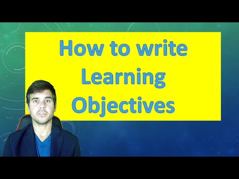 How to write learning objectives