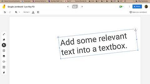 Low Key PD: Google Jamboard - Tools - Textboxes