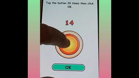 #Braincrack #level169 #Tap the button 20 times then click OK