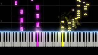 Animation Warrior Theme from Geometry Dash Orbit - NightHawk22 [PIANO TUTORIAL]