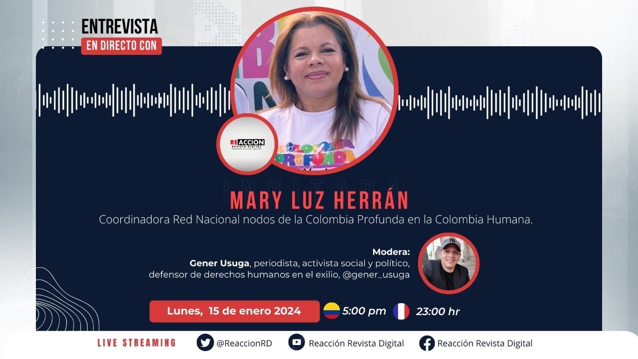 HablemosCon Mary Luz Herrán, Coordinadora Red Nacional nodos de la Colombia  Profunda en la CH - YouTube