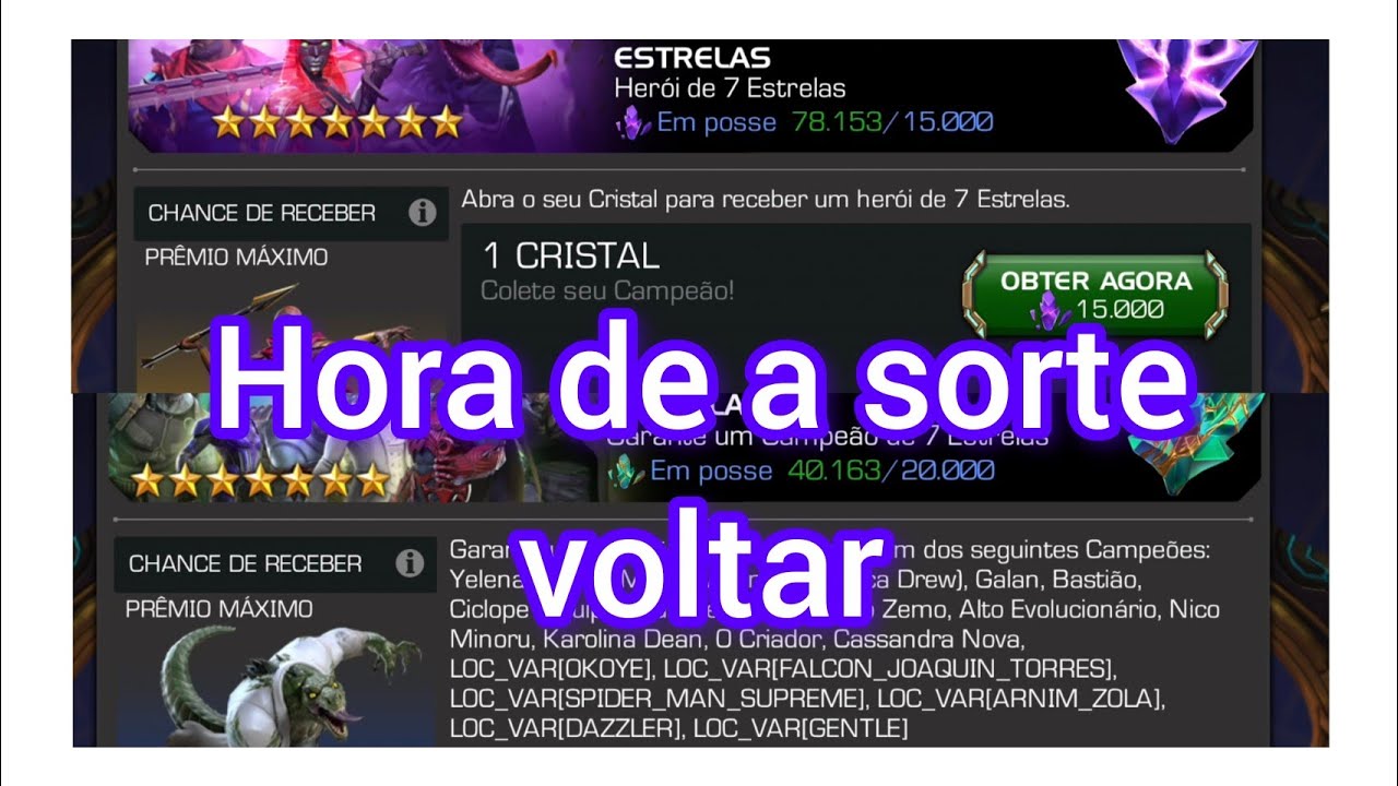 A sorte está nos cristais 7*! Tudo ou nada 