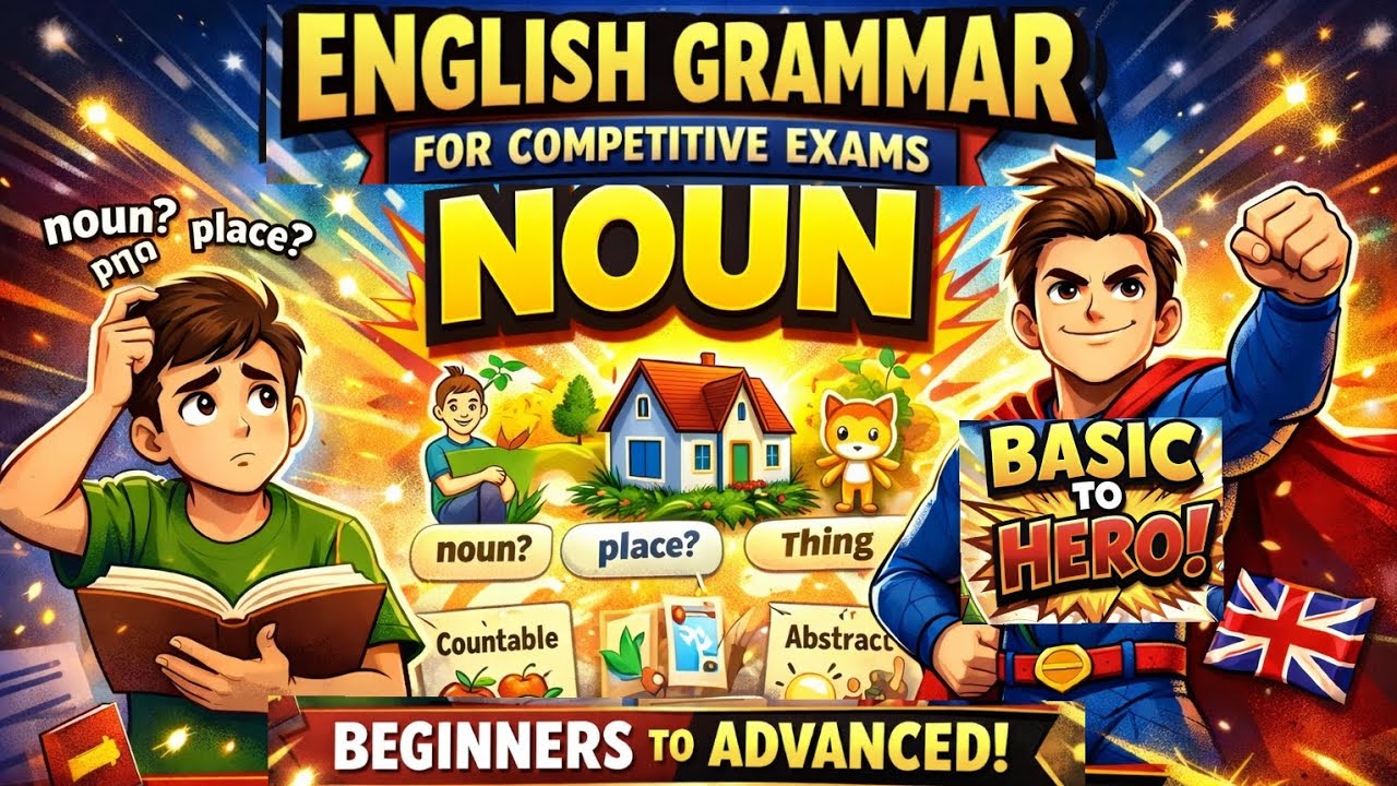 Noun 🔥 English Grammar for competitive exams |By Bhoomika Rathi| 