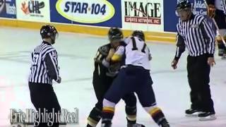 2010 11 Erie Otters Hockey David Broll Victor Terreri Fight