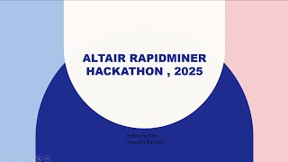 Altair Rapidminer hackathon