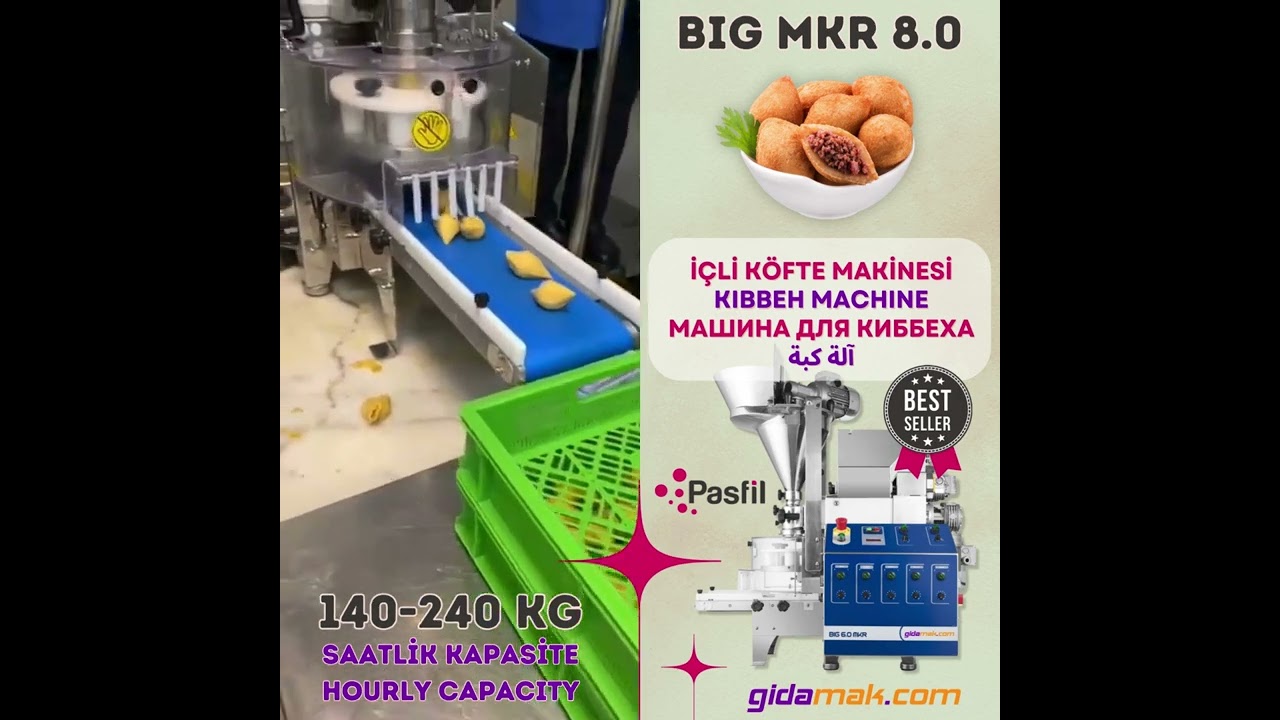 BIG MKR İçli Köfte Makinası - Kibbeh Maker - آلة كبة - Киббе машина