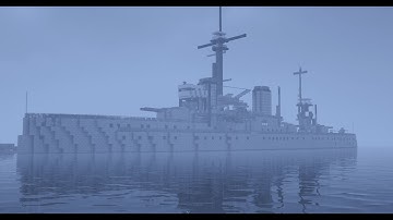 Minecraft Battleships - HMS Dreadnought 1906 (Valkyrien Skies & Create)