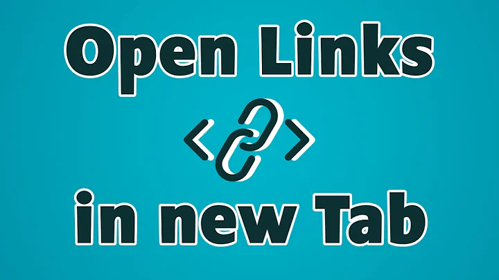 How to open links in a new Tab - HTML Tutorial