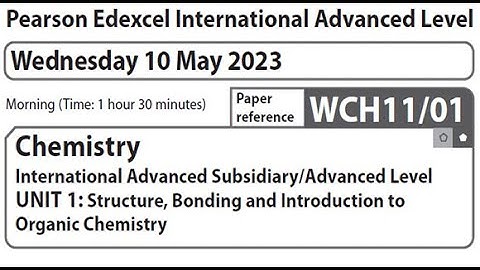 Unit 1 June 2023 -  AS Chemistry Edexcel -  Dr  Hanaa Assil