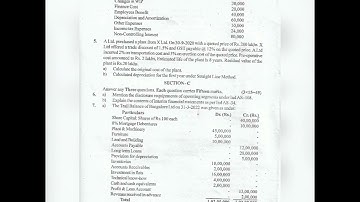 6th sem b.com Indian accounting standard II question paper bangalore university important questions