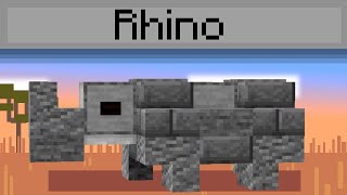 Minecraft | How To Build: Rhinoceros