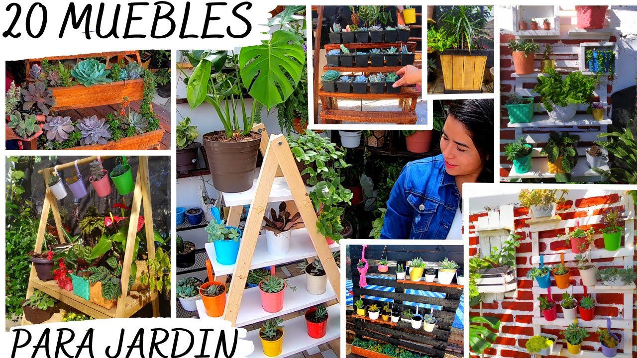 20 MUEBLES PARA PLANTAS // PARA EL JARDIN // COMO HACERLOS EN MIN,  (MARATON DE #MELICOSTRUYE)