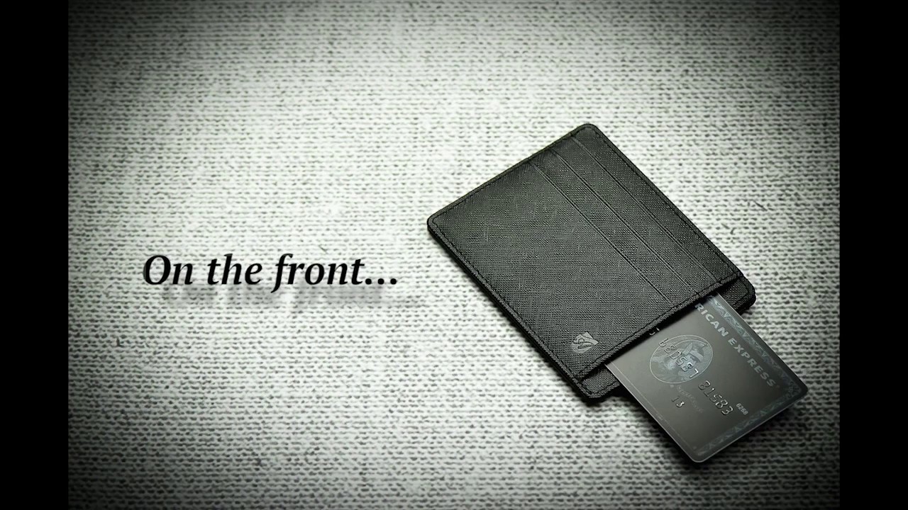 Minimalist RFID Protection Wallet // Saffiano // Black video thumbnail